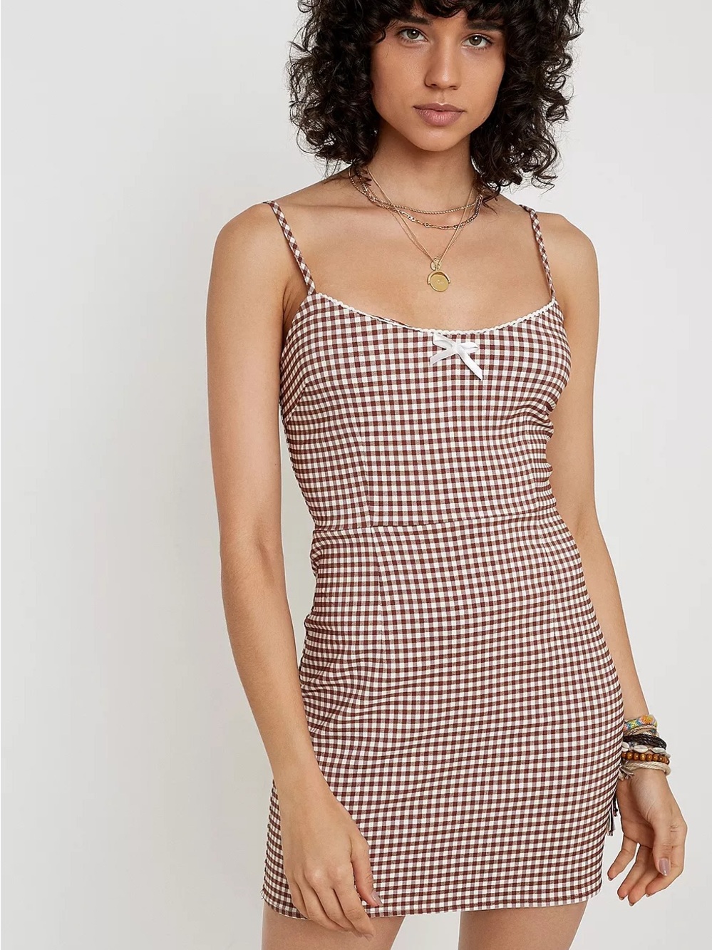 Urban Outfitters Tahoe Gingham Mini Dress
